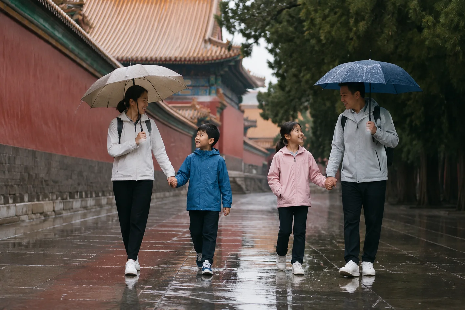 北京家庭游遇到天气变化怎么办？提前准备可替换行程：北京家庭游-天气变化-雨天出行